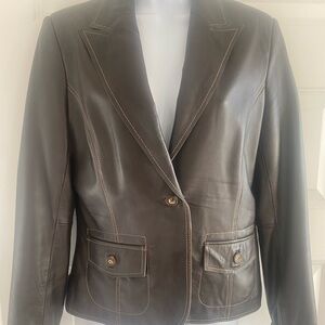 Uniform John Paul Richards Brown Leather Jacket, Size Small;Preowned